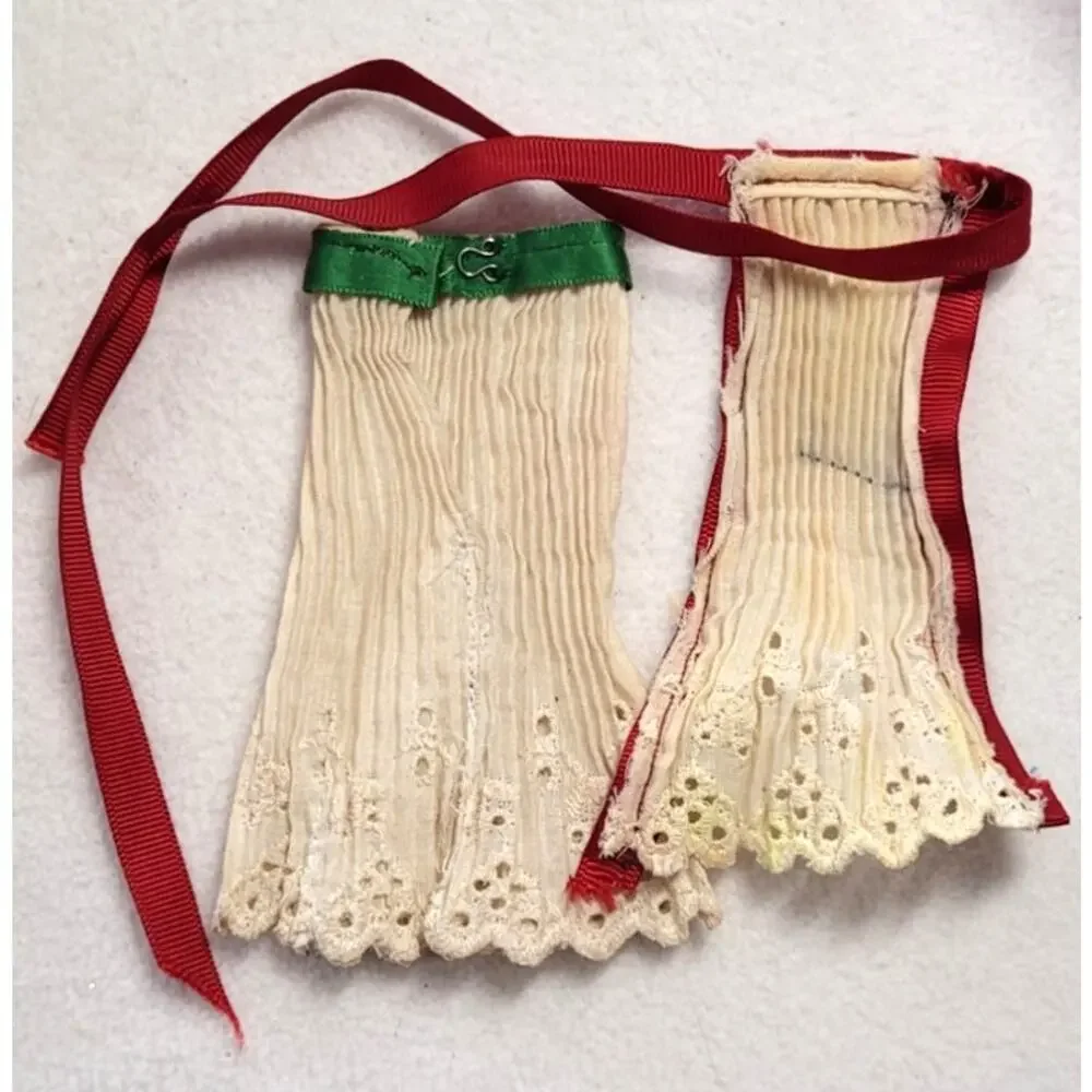Vtg 50s Doll Skirt & Apron Handmade 8–9